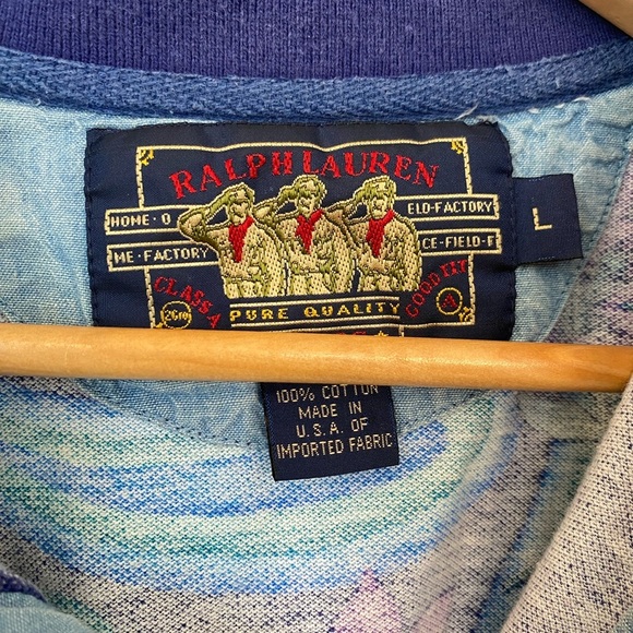 Ralph Lauren Chaps Pullover Short Sleeve Paisley Polo Shirt - Picture 7 of 7